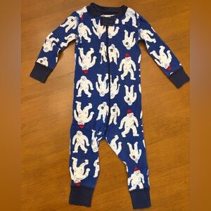 Hanna Andersson Blue and White Pajama Onesie